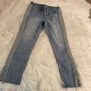 Awesome rhinestone embellished jeans